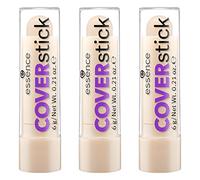 essence COVERstick, make-up, essence concealer, long-lasting concealer stick, make-up, pack of 3 (3x6g), No. 10 Matt