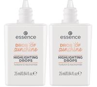 essence DROP OF sunshine HIGHLIGHTING DROPS, moisturizing/hydrating, caring, natural, shiny (25ml) (Pack of 2)