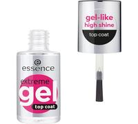 Essence Extreme Gel Top Coat, No. 01, Transparent, Long-Lasting, Smoothing, Protective, Shiny, Vegan, No Microplastic Particles, No Preservatives, No Perfume, Pack of 1 (8 ml)