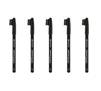 essence eyebrow DESIGNER, Eye Pencil, Eyebrow Pencil, 01 black, defining, microplastic-free, nanoparticle-free, pack of 5 (5 x 1g)