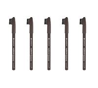 essence eyebrow DESIGNER, Eye Pencil, eyebrow pencil, 11 deep brown, brown, defining, natural, vegan, microplastic-free, nanoparticle-free, pack of 5 (5 x 1g)