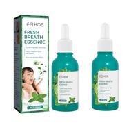 Essence for Fresh Breath, Portable Cool Peppermint Oral Care Essence Drops for Removing Bad Breath Effectively - 2 Pieces