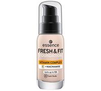 essence Fresh & Fit Foundation, Make Up, No. 20 Fresh Nude Nourishing Smoothing with Vitamins, Natural, Vegan, Paraben-Free, Microplastic Particles Free (30 ml)
