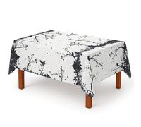 Essence Haven Midnight Waterproof Oilcloth Tablecloth - 140x200 cm (55x79 in) Rectangular - Wipe-Clean PVC Dining Table Cover for Kitchen, Garden, BBQs and Parties