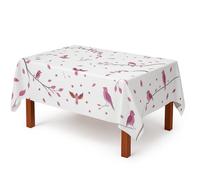 Essence Haven Rosy Waterproof Oilcloth Tablecloth - 137x200 cm (54x79 in) Rectangular - Wipe-Clean PVC Dining Table Cover for Kitchen, Garden, BBQs and Parties