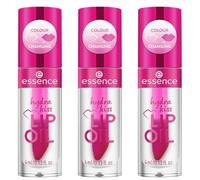 essence hydra kiss LIP OIL, lip gloss, 06, transparent, moisturising, nourishing, with oils, shiny, paraben-free, microplastic-free, nanoparticle-free, pack of 3 (3x4ml)