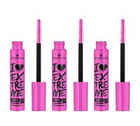 essence I Love Extreme Crazy Volume Mascara, Conforms to Our Clean Beauty Standard, No Perfume, Oil-Free, Pack of 3 (3 x 12 ml)