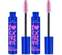 ESSENCE I LOVE EXTREME WATERPROOF VOLUME MASCARA - BLACK, 12ml. (Pack of 2)