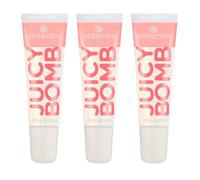 essence Juicy Bomb Shiny Lip Gloss No. 101, Transparent, Shiny, Radiant Fresh, Shimmering, Vegan, Alcohol-Free, Paraben-Free, No Microplastic Particles, Pack of 3 (3 x 10 ml)
