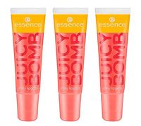 essence Juicy Bomb Shiny Lip Gloss No. 103, Orange, Shiny, Radiant Fresh, Shimmering, Vegan, Alcohol-Free, Paraben-Free, No Microplastic Particles, Pack of 3 (3 x 10 ml)