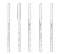 essence kajal pencil, 04 white, defining, long-lasting, vegan, microplastic-free, nanoparticle-free, pack of 5 (5 x 1g)