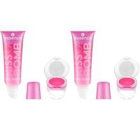 essence KISS BOMB shiny lipgloss & lip balm, shiny (10.8ml) (Pack of 2)