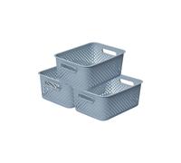 Essence Large Sea Salt 'Storage Tray Basket' 11.4L x 3 SmartStore Pale Blue L