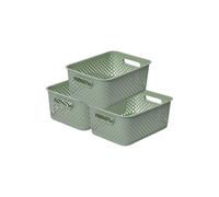 Essence Large Sea Salt 'Storage Tray Basket' 11.4L x 3 SmartStore Pale Green L