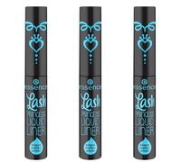 essence Lash PRINCESS LIQUID LINER black waterproof, eyeliner, black, long-lasting, intense, waterproof, microplastic-free, oil-free, pack of 3 (3 x 3 ml)