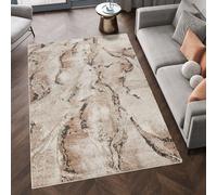 Essence Living Room Area Rug Oragnic Abstract Design Contemporary Hallway Rug Desire Rugs Terracotta 60cm x 220cm