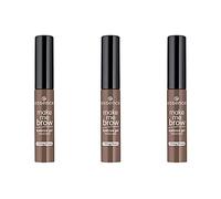 essence make me BROW eyebrow gel mascara, eyebrow gel, 05, brown, defining, gel-like, vegan, no microplastic particles, nanoparticle-free, fragrance-free, pack of 3 (3x3.8ml)