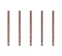 essence micro precise eyebrow pencil, 04, brown, long-lasting, defining, natural, vegan, no microplastic particles, no perfume, no alcohol, pack of 5 (5x0.05g)