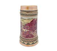 Essence of Europe Gifts Ceramic Beer Stein with German Village Dancers 1Liter