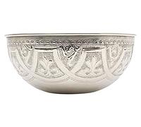 ESSENCE OF MOROCCO Moroccan Hammam Bowl Silver Maillechort Vintage Design Hand Engraved 15.5 cm 6.1 in (Ref HB105)