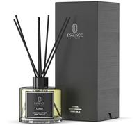 Essence of Peace Citrus Reed Diffuser 200ml - Long Lasting Home Fragrance with Essential Oils, Black Fibre Reeds, Aroma Oil Diffuser for Living Room, Bedroom, Bathroom & Office Decor