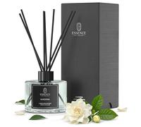 Essence of Peace Reed Diffuser 200ml - Long Lasting Home Fragrance with Essential Oils, Black Fibre Reeds, Diffusers for Home, Aroma Room Diffuser for Bedroom, Bathroom & Living Room (Gardenia)