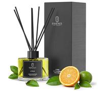 Essence of Peace Reed Diffuser 200ml - Long Lasting Home Fragrance with Essential Oils, Black Fibre Reeds, Diffusers for Home, Aroma Room Diffuser for Bedroom, Bathroom & Living Room (Citrus)