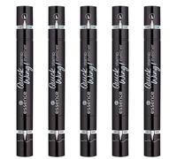 essence Quick Wing! stamp eyeliner, 01, black, long-lasting, express results, highly pigmented, intense, colour-intensive, microplastic-free, fragrance-free, oil-free, pack of 5 (5 x 3.5 ml)