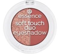 essence soft touch duo eyeshadow, no. 01, brown, 2 brown tones, long-lasting, instant result, vegan, no microplastic particles, nanoparticles free, without perfume, 1.8 g
