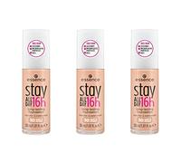 essence stay ALL DAY 16h long-lasting foundation, make-up, smudge-proof, waterproof, 10 Soft Beige, nude, long-lasting, mattifying, matt, oil-free, waterproof, pack of 3 (3 x 30ml)