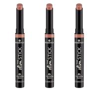 essence THE Slim Stick Lipstick, No. 102, Nude, Long-Lasting, Nourishing, Express Result, Colour-Intensive, Matte, Vegan, Perfume, Alcohol, Parabens, Pack of 3 (3 x 1.7 g)