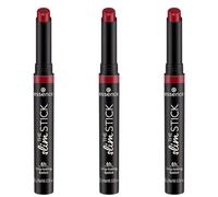 essence THE Slim Stick Lipstick, No. 107, Red, Long-Lasting, Nourishing, Express Result, Colour-Intensive, Matte, Vegan, Perfume, Alcohol, Parabens, Pack of 3 (3 x 1.7 g)