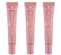 essence the super peptide glossy lip treatment, lip balm, 03, brown, smoothing, with vitamins, nourishing, paraben-free, microplastic-free, nanoparticle-free, pack of 3 (3x10ml)