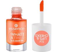 essence WHAT A TINT! lip & cheek tint, vegan, 03 Peachy Vibes, 4,9 ml | Lip stain & liquid blush, lightweight non-sticky fluid texture for lips and cheeks, natural finish, long-lasting, oil-free