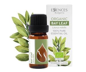 Essences Bulgaria Organic Bay Leaf Essential Oil 10ml | Laurus nobilis | 100% Pure and Natural | Undiluted | Therapeutic Grade | Family Owned Farm | Steam-Distilled | Non-GMO | Vegan