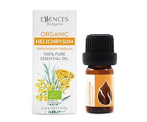 Essences Bulgaria Organic Helichrysum Essential Oil 5ml | Helichrysum italicum | 100% Pure and Natural | Undiluted | Therapeutic Grade | Family Owned Farm | Steam-Distilled | Non-GMO | Vegan