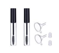 ESSENCIALES - Empty Mascara Bottle and 2 Eyelash Brushes, Refillable Bottle for Castor Oil
