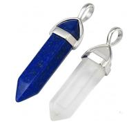 Essenciales Lapis Lazuli Pendant | Intense Blue Natural Stone | Artisan Bohemian Style | Adjustable Chain Included | Energy Charm, 32, Stone, Lapis Lazuli