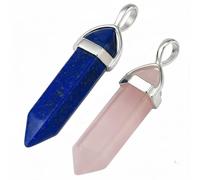 Essenciales Lapis Lazuli Pendant | Intense Blue Natural Stone | Artisan Bohemian Style | Adjustable Chain Included | Energy Charm, 32, Stone, Lapis Lazuli