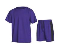 Essenclo Boys Athletic Shorts and Performance T-Shirt Crew Neck Boy Clothes Set, Summer Kids Outfit Size 3-16 (2 Pcs Set) - E1002 - Purple - 15-16