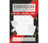 Essendon Football Club Activity Book FOR KIDS - CHRISTMAS EDITION: 100+ Word Search, Sudoku & Mazes with Easy to Read Print about everything Essendon ... Gifts for Christmas, KK and Holidays
