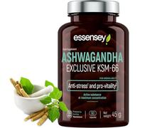 Essensey Ashwagandha Exclusive KSM-66 - Premium Stress Management and Vitality Boost Supplements, 90 Vegetarian Capsules for Optimal Relaxation, Energy, and Well-Being