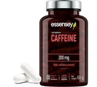 Essensey Caffeine 200mg Capsules - High Dose of Caffeine - Added Grapefruit Extract 50mg - Energise Your Day with a Natural Boost of Physical and Mental Performance - Dietary Supplement - 120 capsules