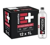 Essentia Water Bottled, 99.9% Pure, Infused with Electrolytes for Smooth Taste, pH 9.5 or Higher, 12 x 1 Liter Bottles