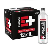 Essentia Water Bottled, 99.9% Pure, Infused with Electrolytes for Smooth Taste, pH 9.5 or Higher, 12 x 1 Liter Bottles