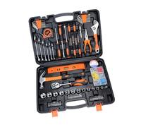 Essential 108Pcs Tool for Various Domestic Fixes Manual Operations AntiRust Carbon Steel Construction Portable Tools
