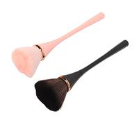 Essential 2 Pcs Makeup Brushes Set with Slender Bristles, Ideal for Accurate Coloring and Smudge, Large Loose Powder & Blush Brushes for Soft 3D Makeup Effects