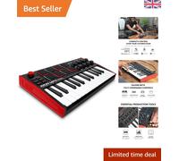 Essential 25-Key MIDI Controller - 8 Backlit Drum Pads & Complete Software Kit