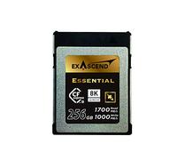 Exascend Essential 256GB CFexpress Type B 1700MB/s Write Speed, 1800MB/s Read Speed, RAW 8K Video For Professional Grade DSLR and Video Cameras Sustained Write Speeds 900MB/s
