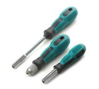 Essential 3-Piece 1/4-Inch Hex Screwdriver Bit Holder Handle for Professional and Craft Projects with Multiple Quick Change Types